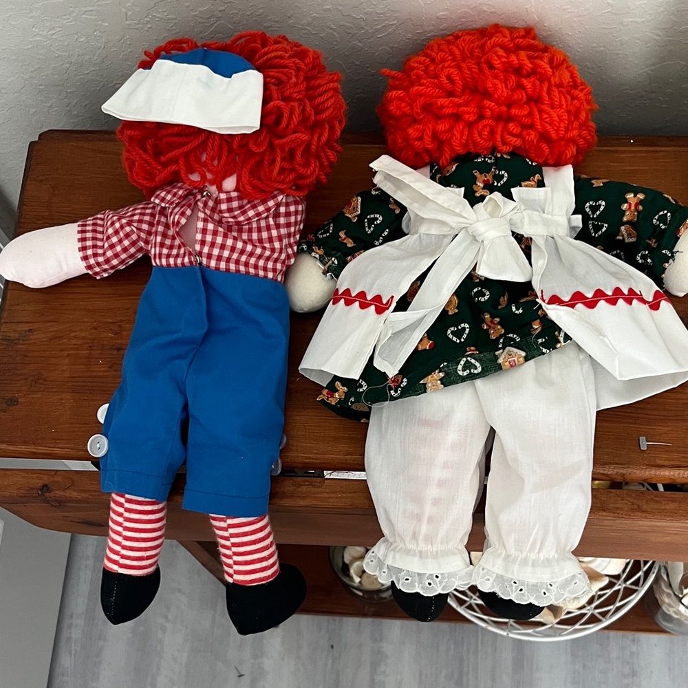 Raggedy Ann and Andy VTG Home made  Classic Pair - - Picture 7 of 7